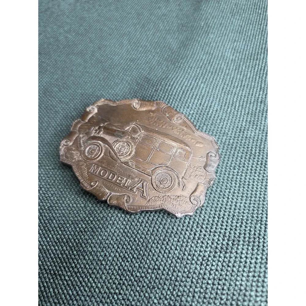 Vintage Bergamot Brass Ford Model A Belt Buckle Bronze Automobile Rare